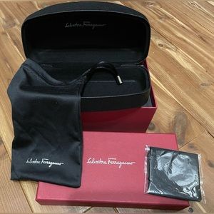 Salvatore Ferragamo sunglasses case, box, dust bag, dust cloth